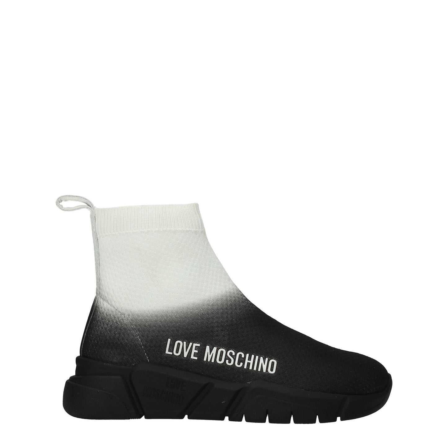 Love Moschino Women's Sneakers in Fabric  Black/Off White