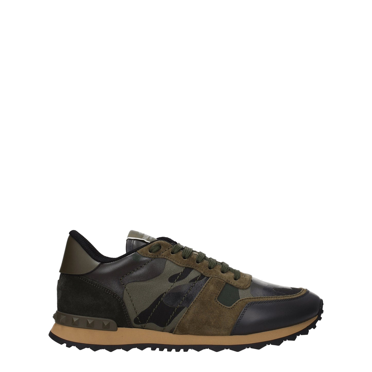 Valentino Garavani Men's Sneakers in Leather Green/Military Green