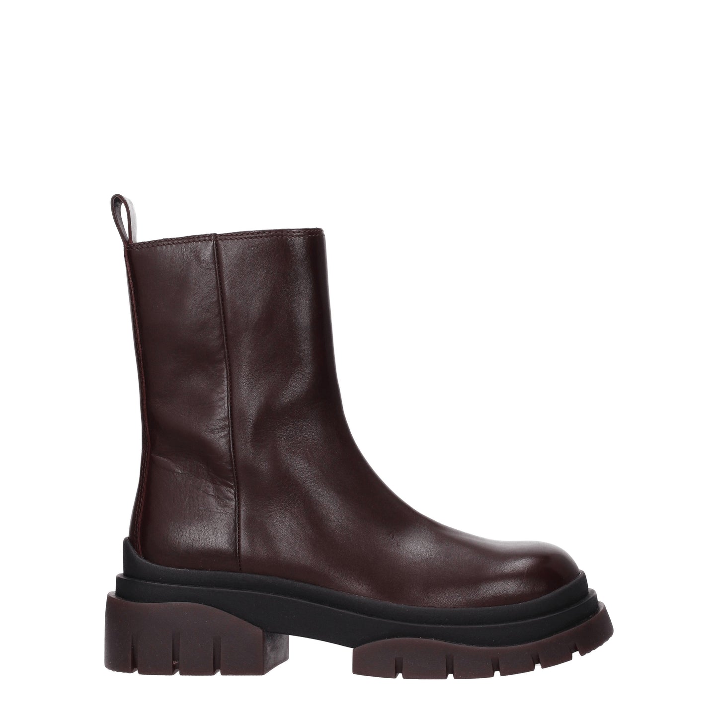 Ash Women's Boots in Leather Red/Bordeaux