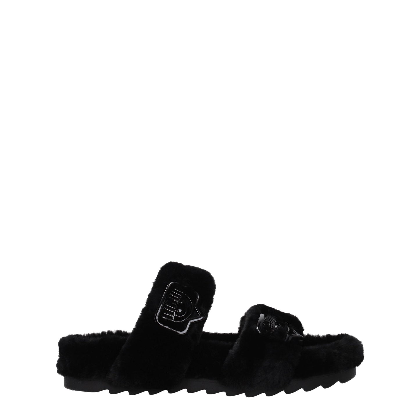 Chiara Ferragni Women's Sandals & Slippers in Eco Fur Black