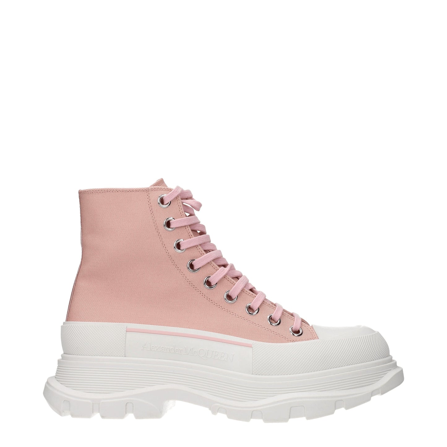 Alexander McQueen Women's Boots in Fabric  Pink