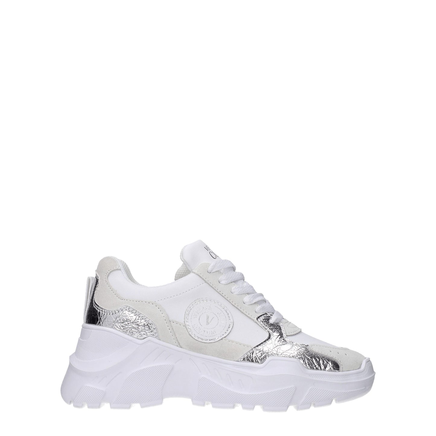 Versace Jeans Women's Sneakers in Leather White/Silver