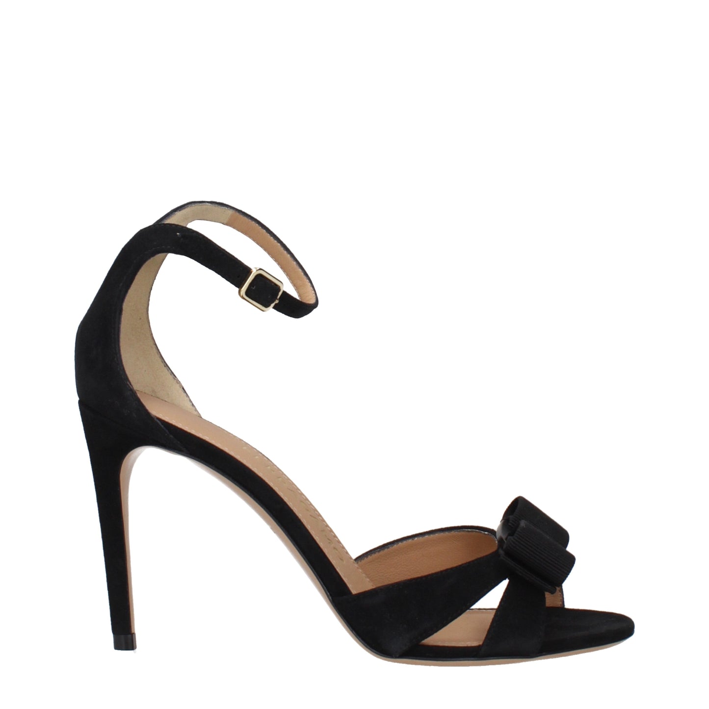 Salvatore Ferragamo Sandals Women Suede Black
