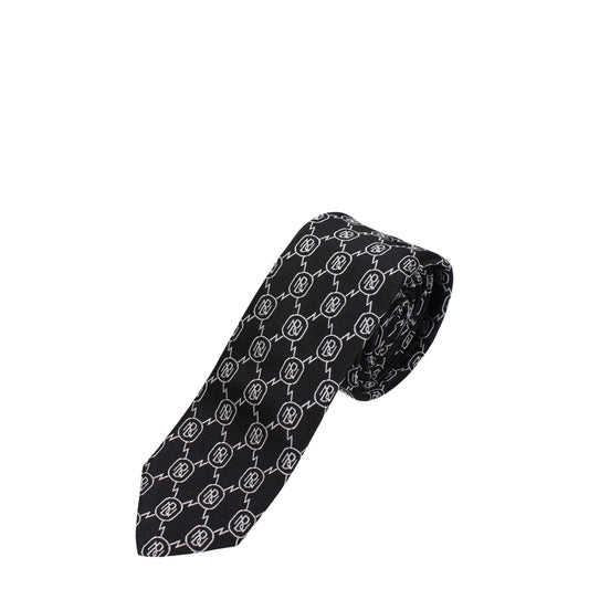 Neil Barrett Ties Men Silk Black