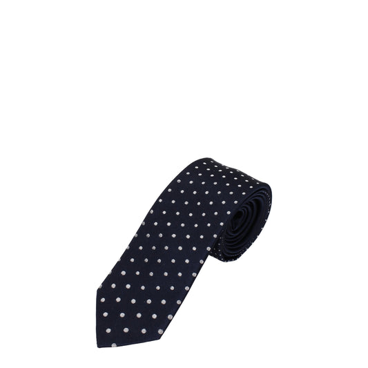 Neil Barrett Ties Men Silk Blue/Blue Navy