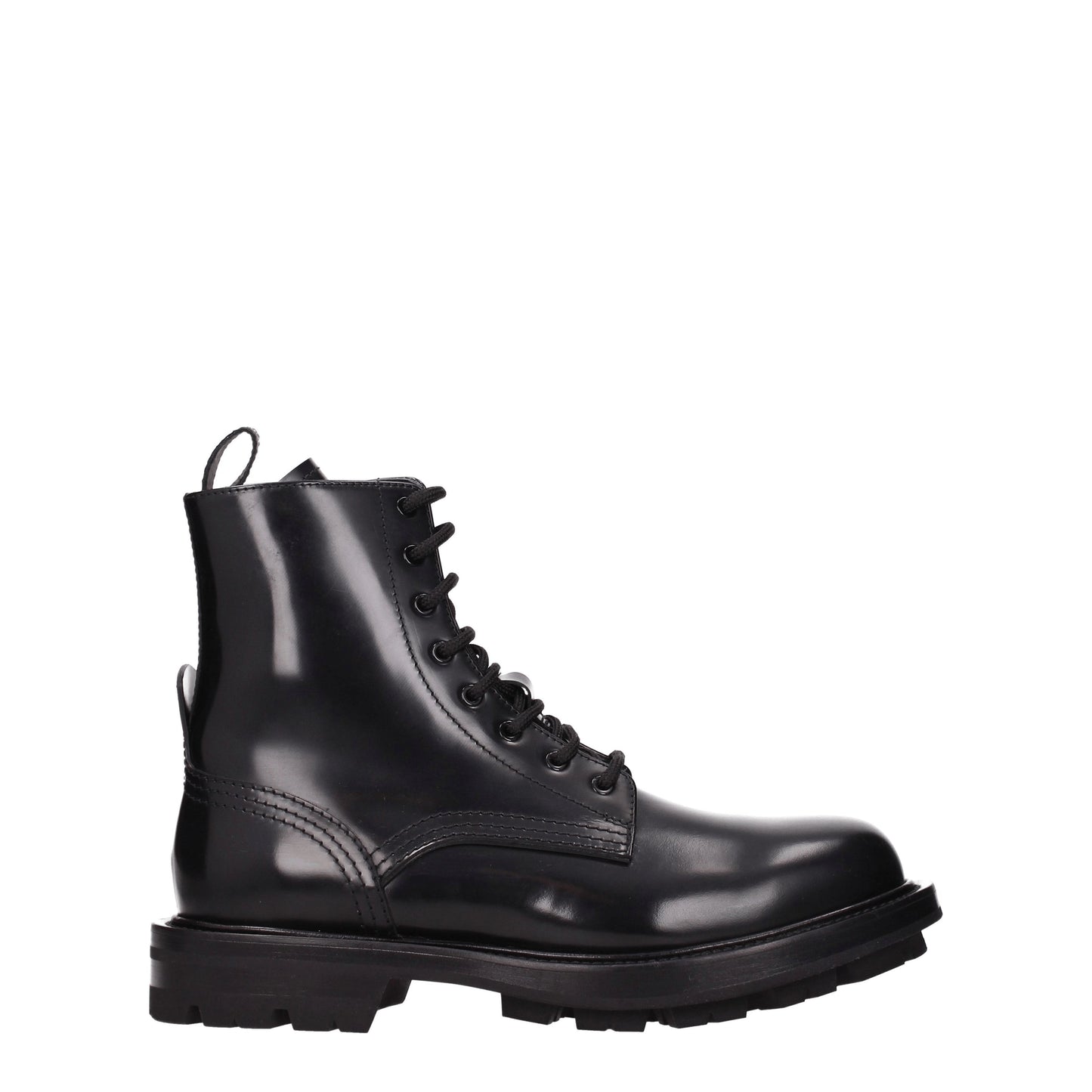 Alexander McQueen Men's Boots in Leather Black