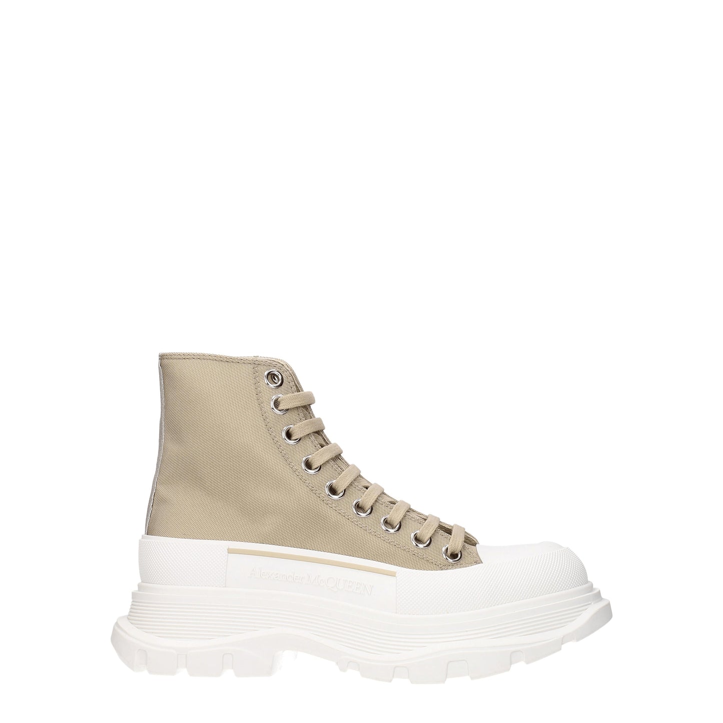 Alexander McQueen Women's Boots in Fabric  Beige