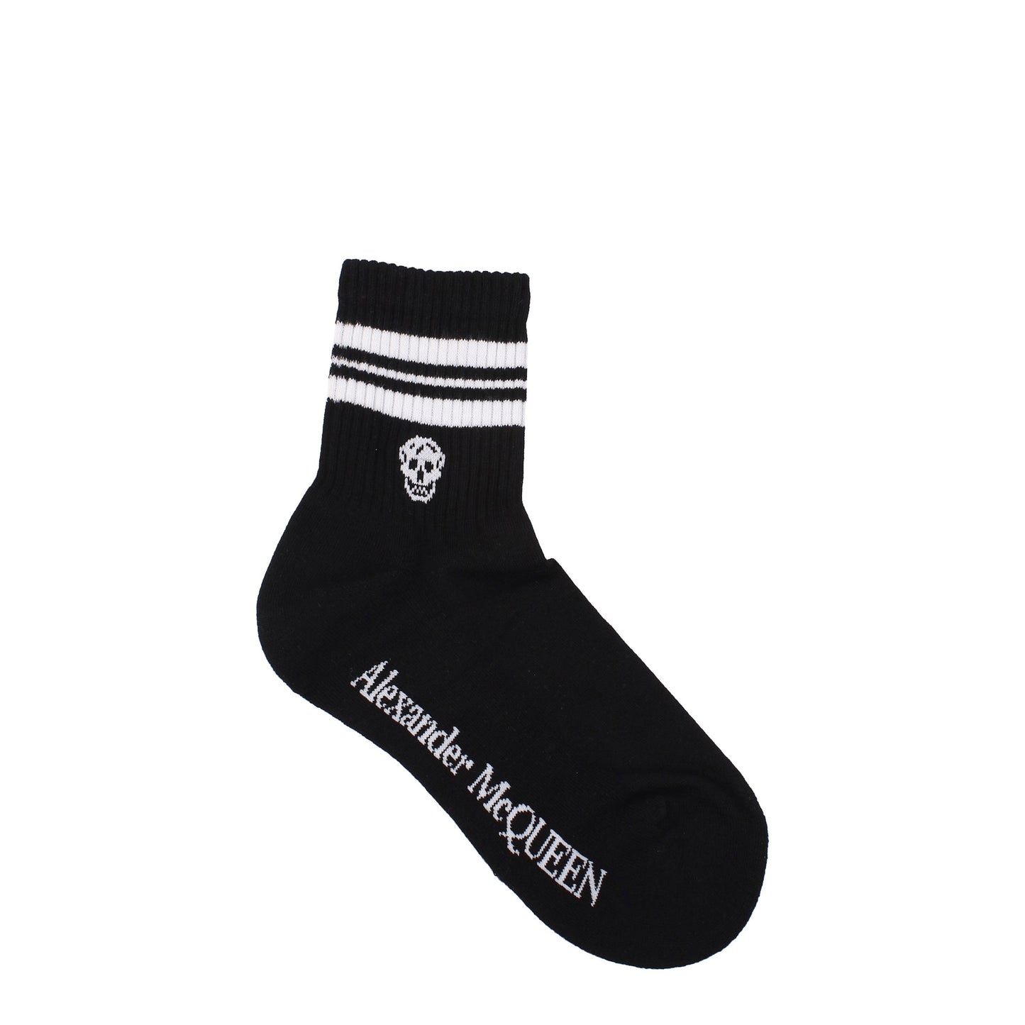 Alexander McQueen Socks Women Cotton Black/White