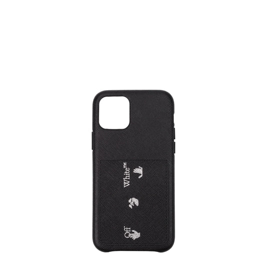 Off-White IPhone Covers Men Leather Black