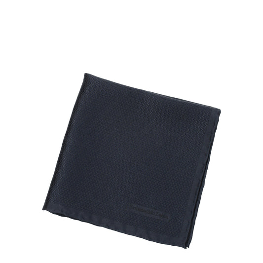 Zegna Pocket Squares Men Silk Blue