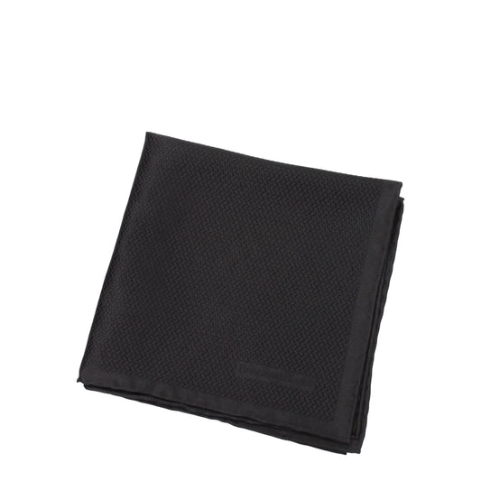 Zegna Pocket Squares Men Silk Black