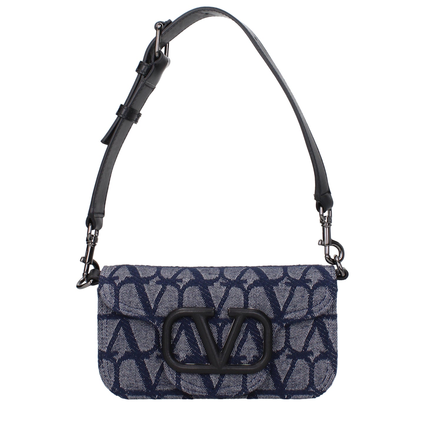 Valentino Garavani Shoulder Bags Men Fabric  Blue/Black