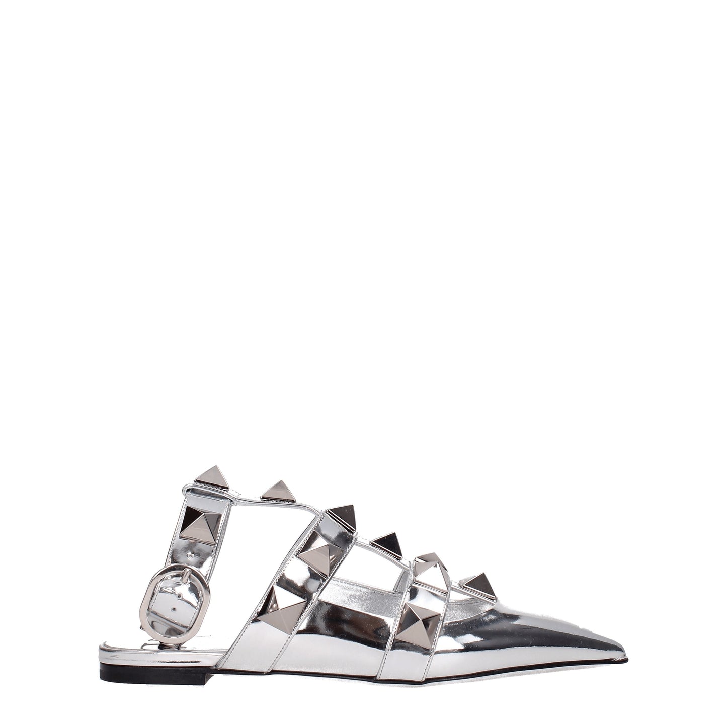 Valentino Garavani Women's Sandals in Patent Leather Silver