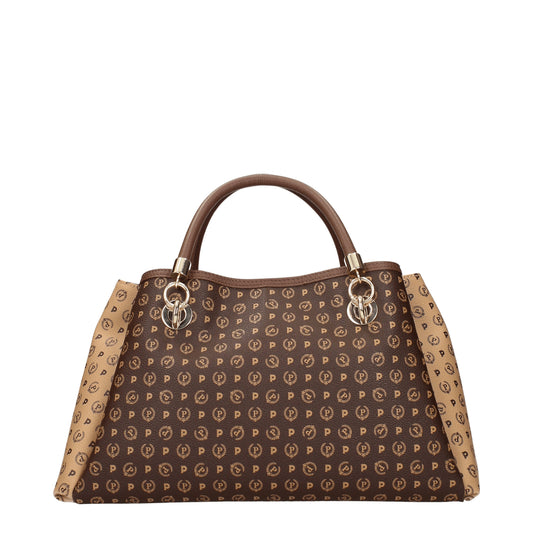 Pollini Handbags Women PVC Brown/Beige