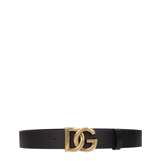 Dolce&Gabbana Belts Men Leather Black/Gold