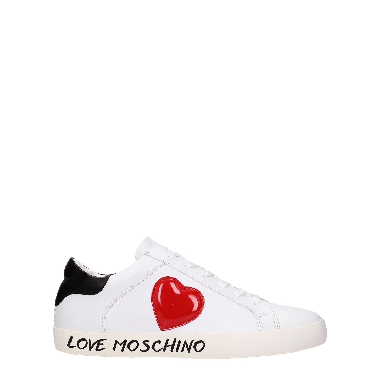 Love Moschino Women's Sneakers in Leather White/Black