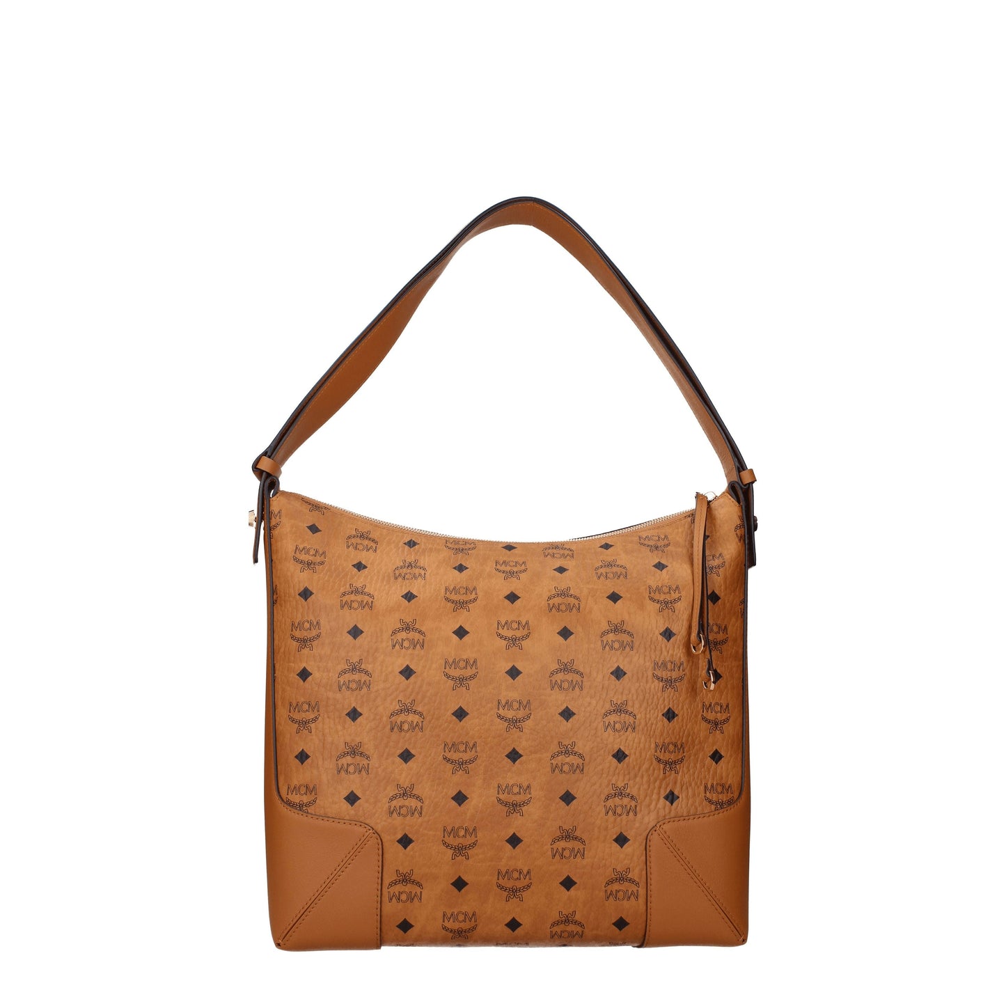 MCM Shoulder Bags Women Leather Brown/Cognac