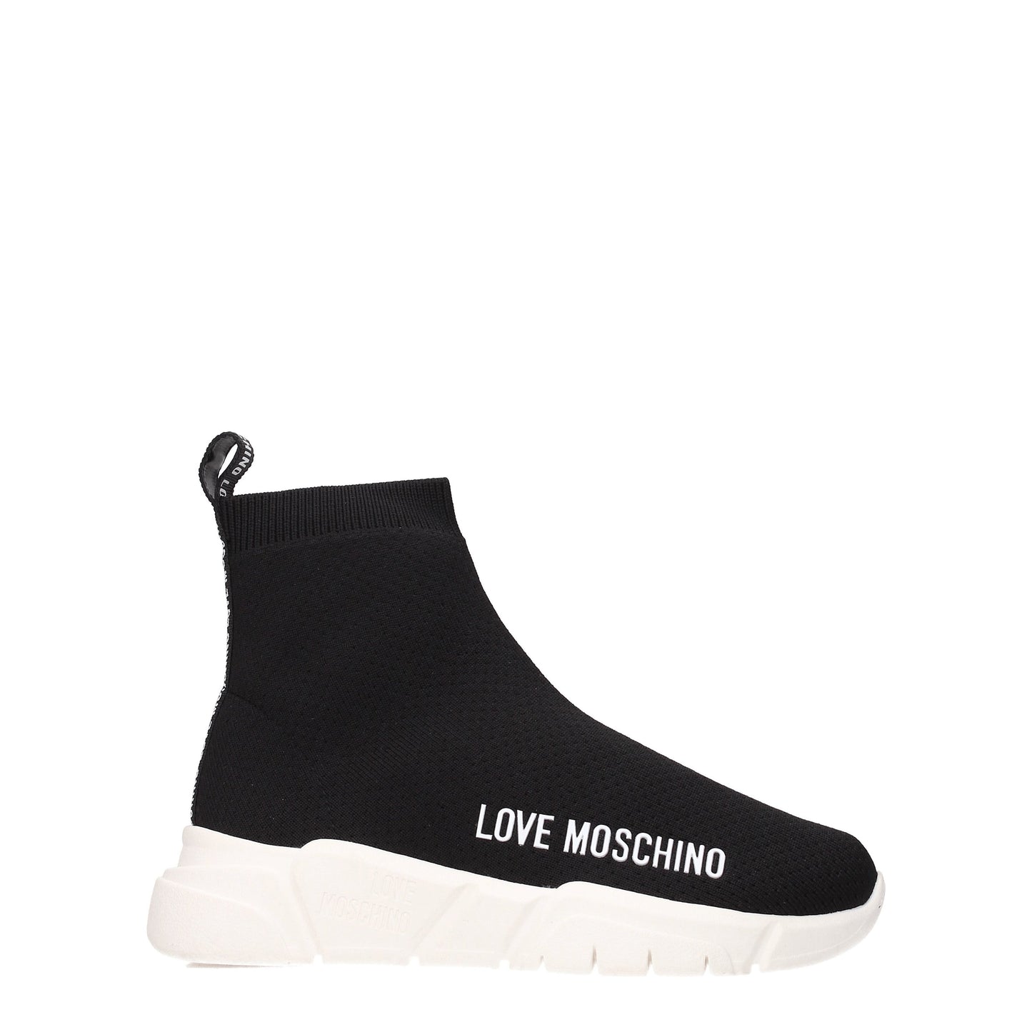 Love Moschino Women's Sneakers in Fabric  Black/White
