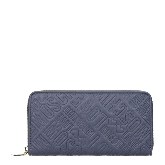 Love Moschino Wallets Women Polyurethane Blue/Denim