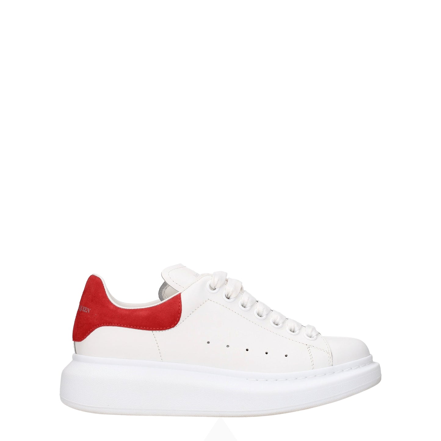 Alexander McQueen Women's Sneakers in Leather White/Red