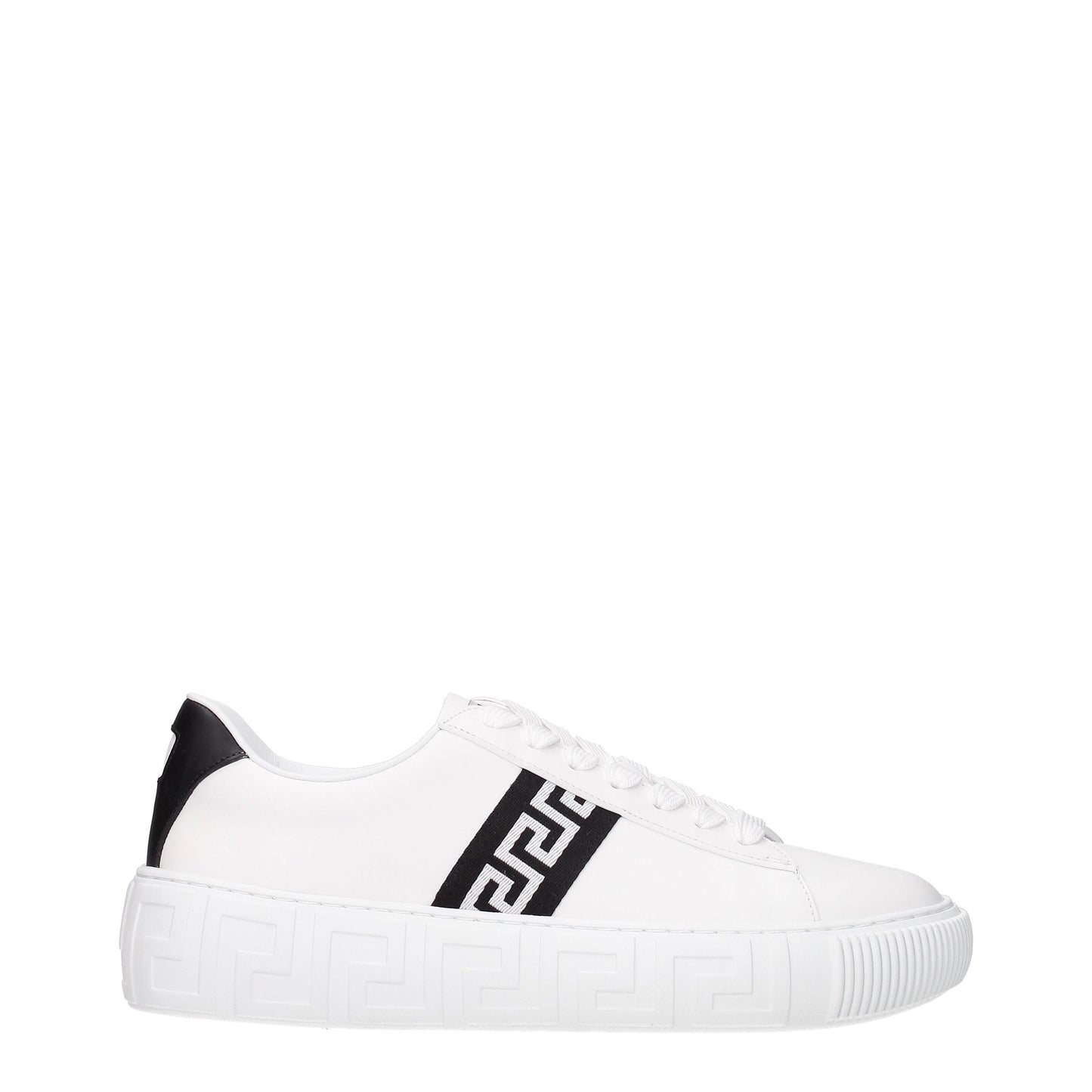 Versace Men's Sneakers in Leather White/Black