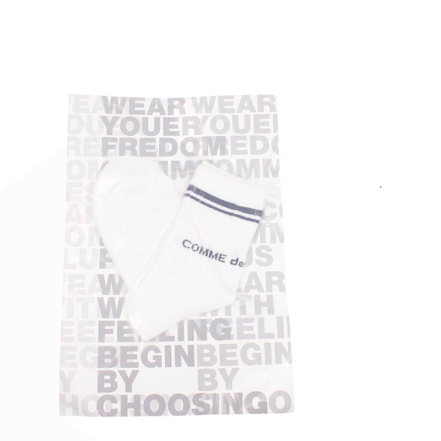 Comme des Garçon Socks Men Cotton White