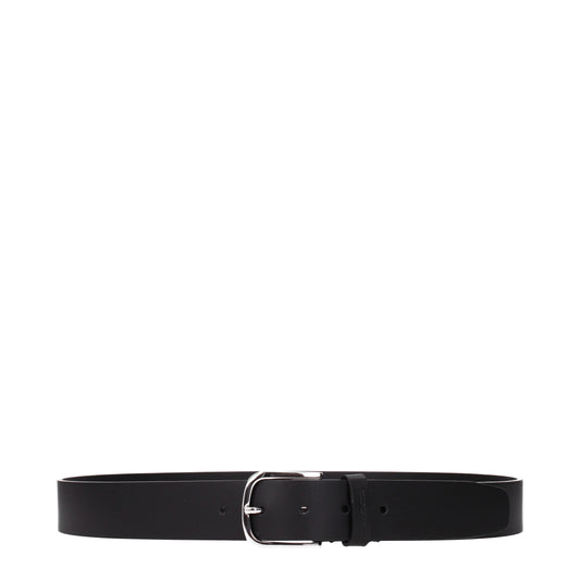 Testoni Belts Men Leather Black