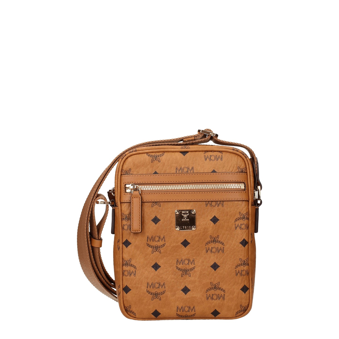 MCM Crossbody Bags Men Leather Brown/Cognac