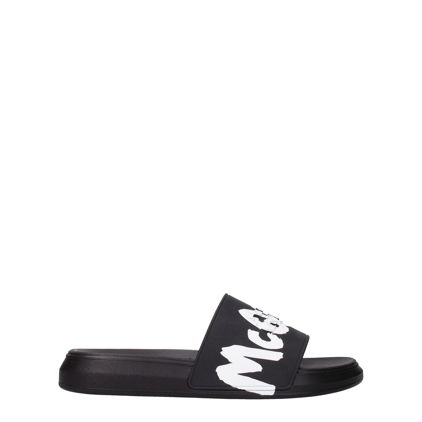 Alexander McQueen Sandals & Slippers Men Rubber Black/White