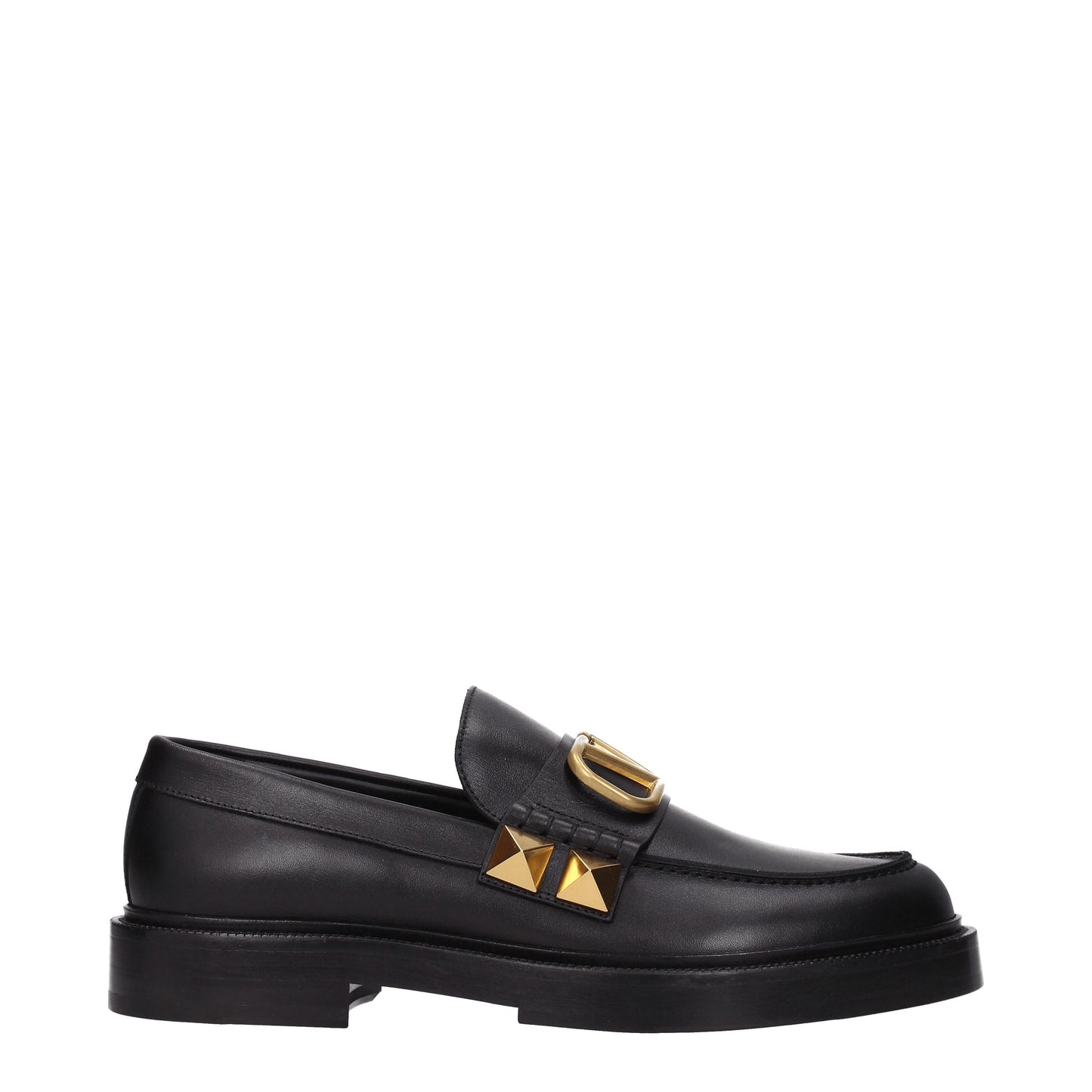 Valentino Garavani Men's Loafers in Leather Black