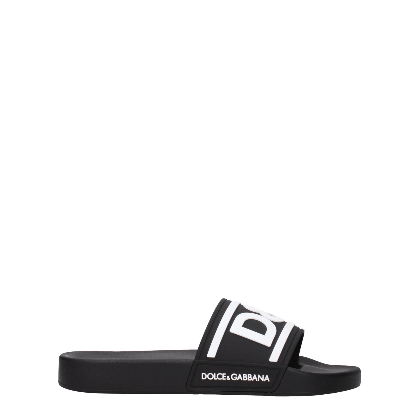 Dolce&Gabbana Sandals & Slippers Men Rubber Black/White