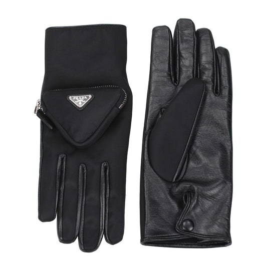 Prada Gloves Men Fabric  Black