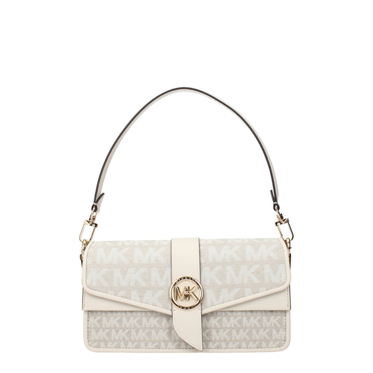 Michael Kors Shoulder Bags Women Fabric  Beige/Natural
