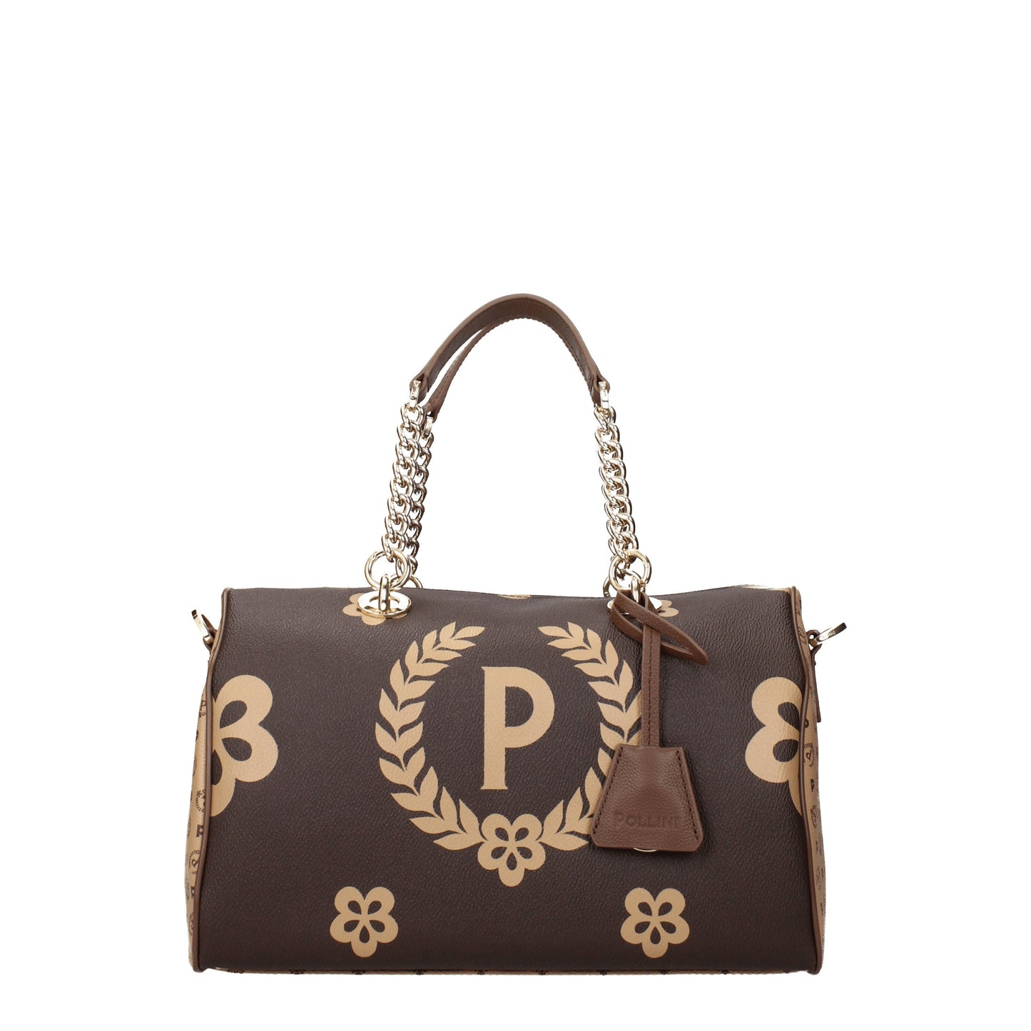 Pollini Handbags Women PVC Brown/Cream