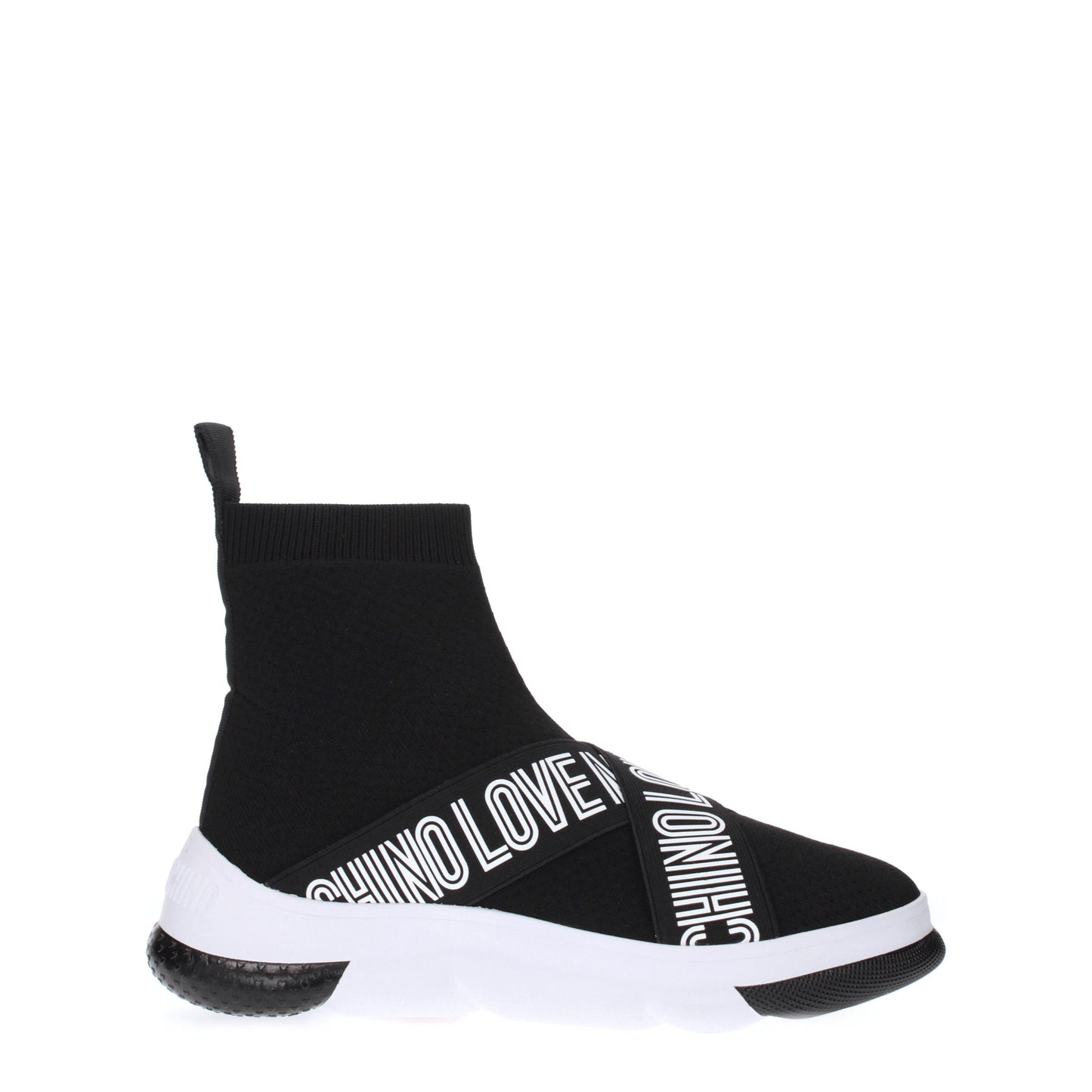 Love Moschino Women's Sneakers in Fabric  Black/White