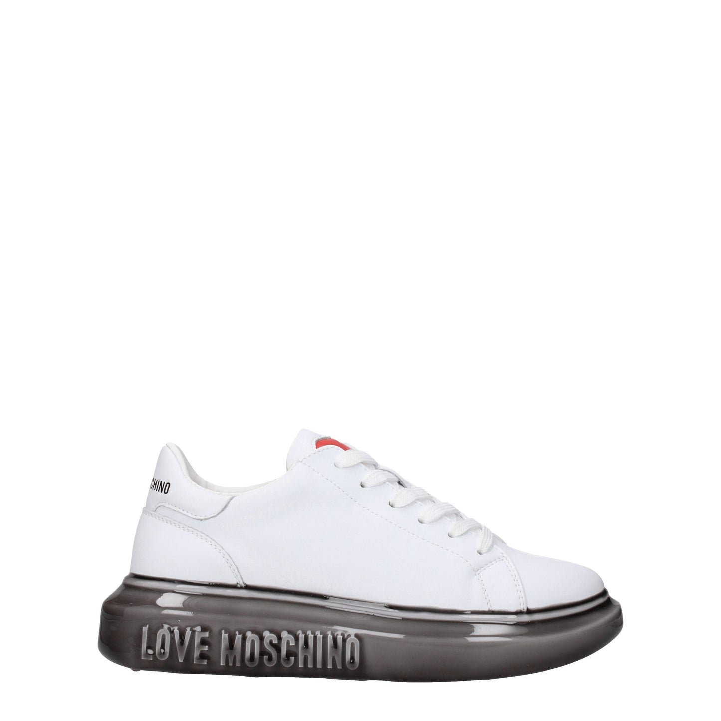 Love Moschino Women's Sneakers in Leather White/Black