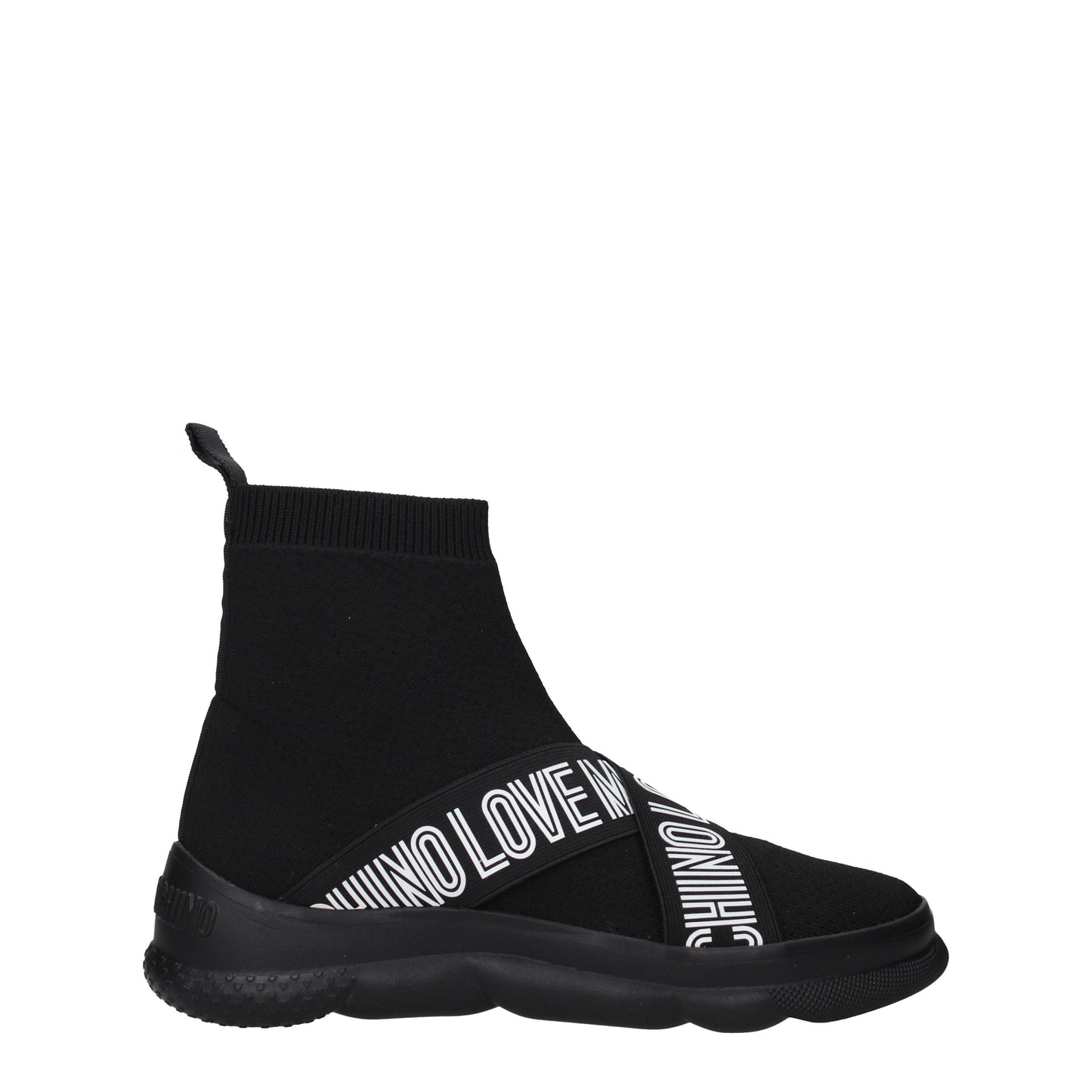 Love Moschino Women's Sneakers in Fabric  Black/Black