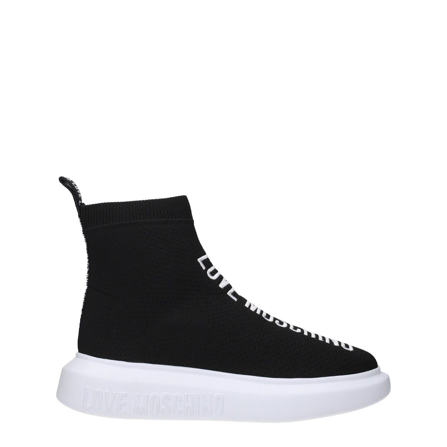 Love Moschino Women's Sneakers in Fabric  Black/White