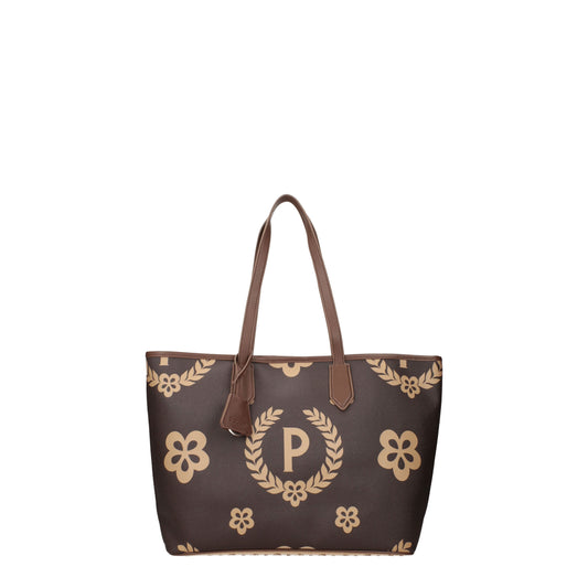 Pollini Shoulder Bags Women PVC Brown/Cream