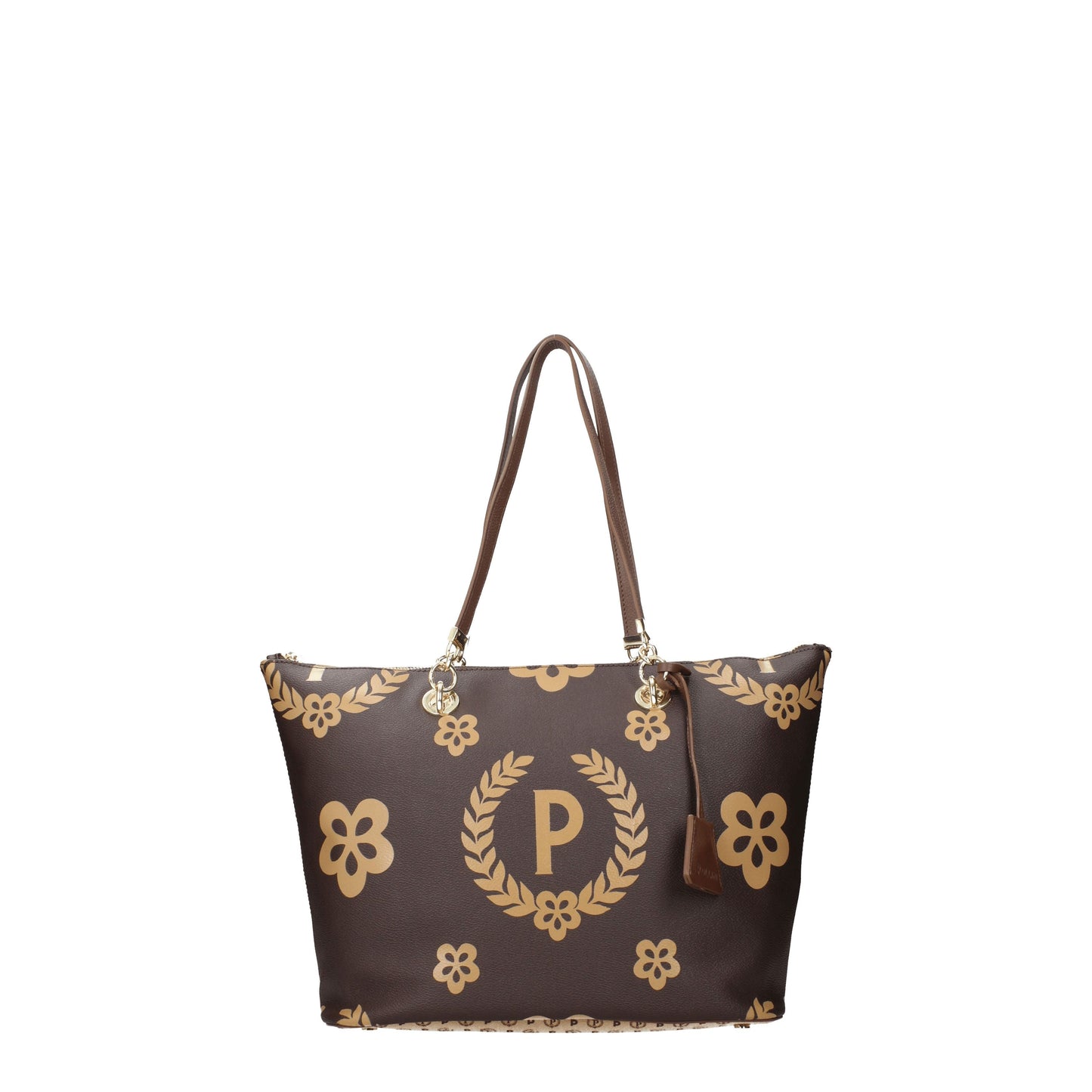 Pollini Shoulder Bags Women PVC Brown/Cream