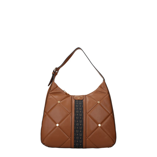 Pollini Shoulder Bags Women Polyurethane Brown/Leather