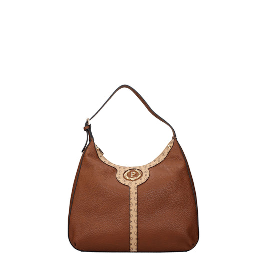 Pollini Shoulder Bags Women Polyurethane Brown/Cream