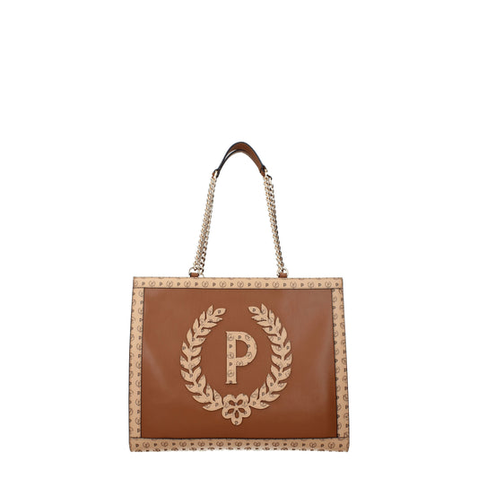 Pollini Shoulder Bags Women Polyurethane Brown/Cream