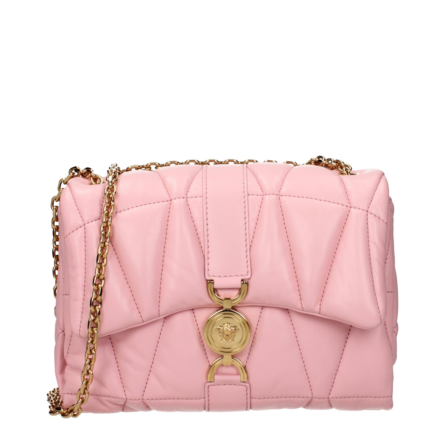 Versace Shoulder Bags Women Leather Pink