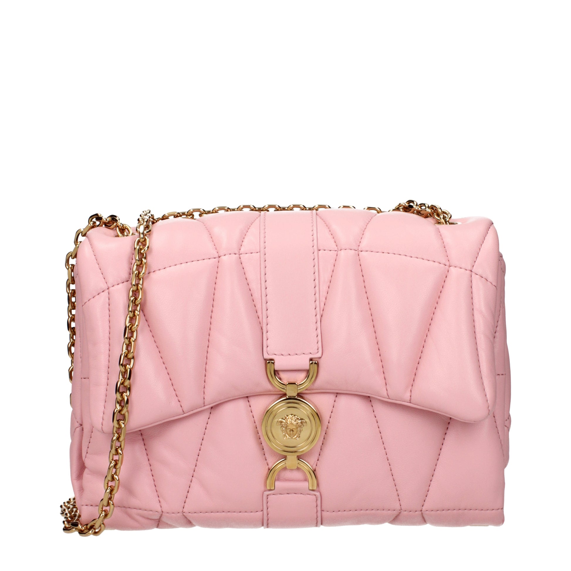Versace Shoulder Bags Women Leather Pink