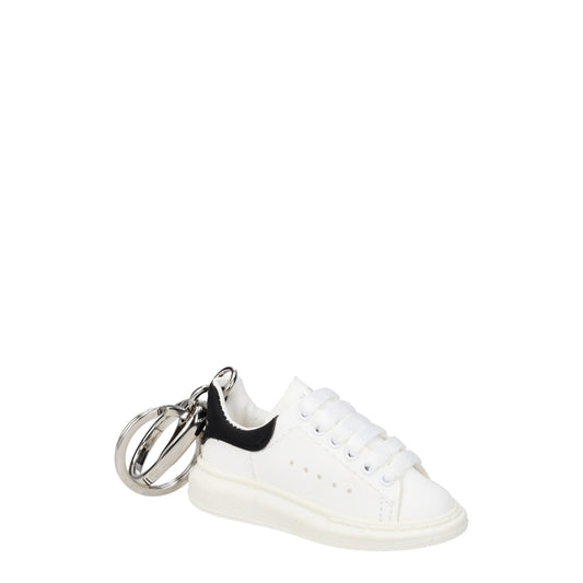 Alexander McQueen Keychain Men Leather White/Black