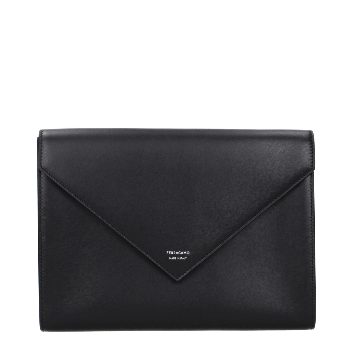Salvatore Ferragamo Clutches Men Leather Black