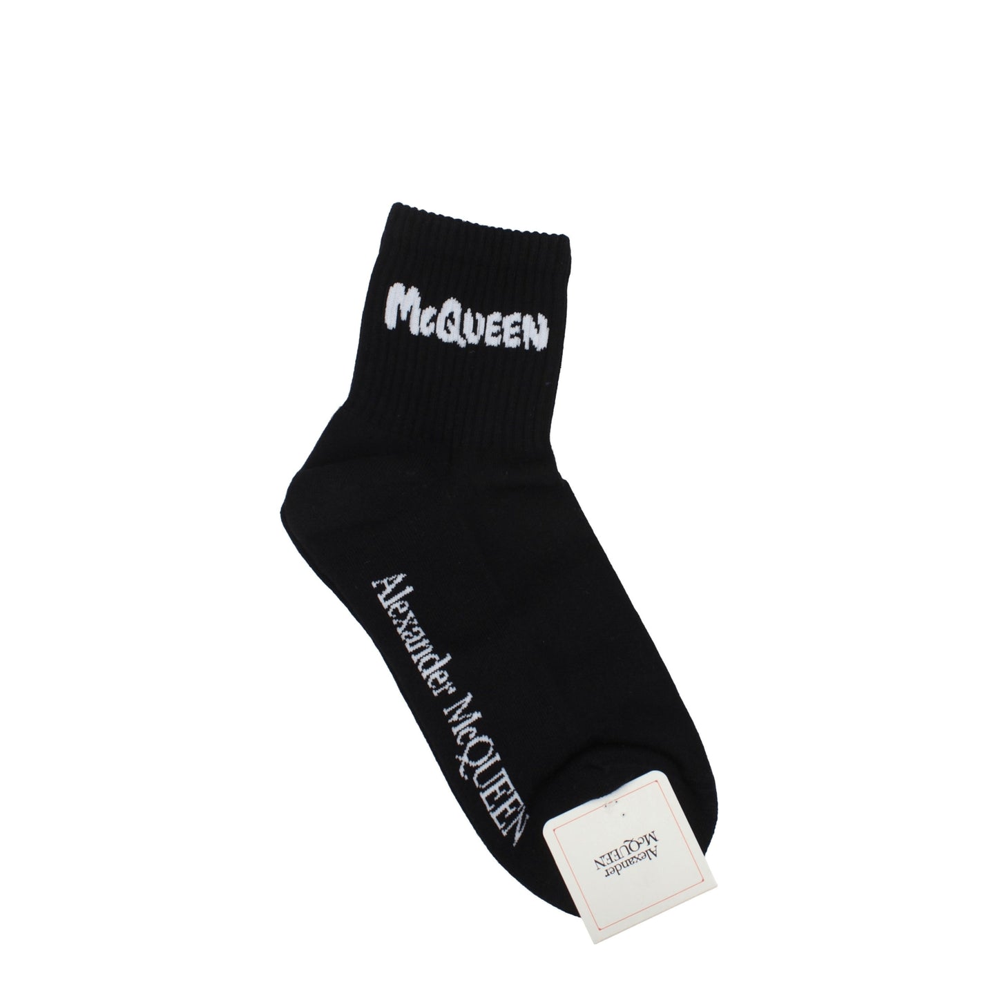 Alexander McQueen Socks Men Cotton Black/White