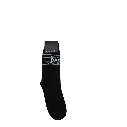 Versace Socks Women Cotton Black