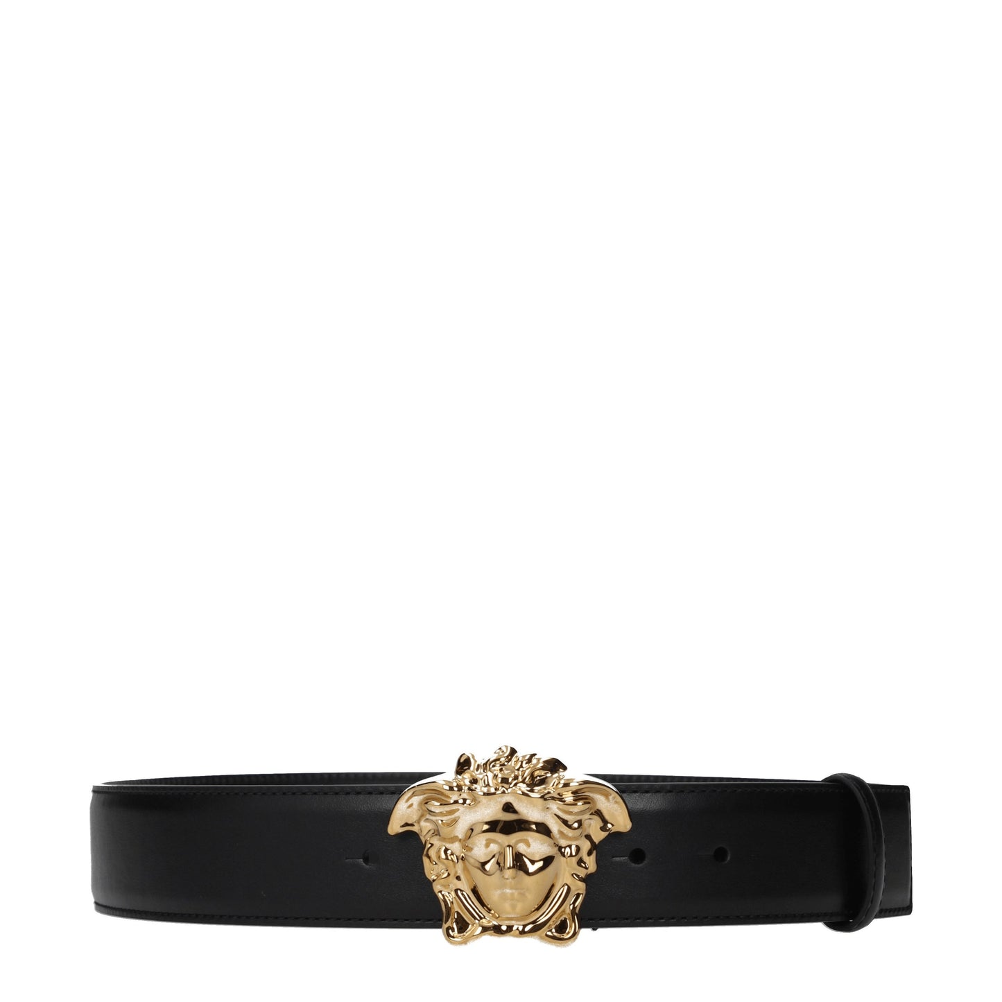 Versace Belts Men Leather Black/Dark Gold